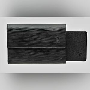 LOUIS VUITTON Epi Tresor Etui Papiers Wallet AND LV card case/insert